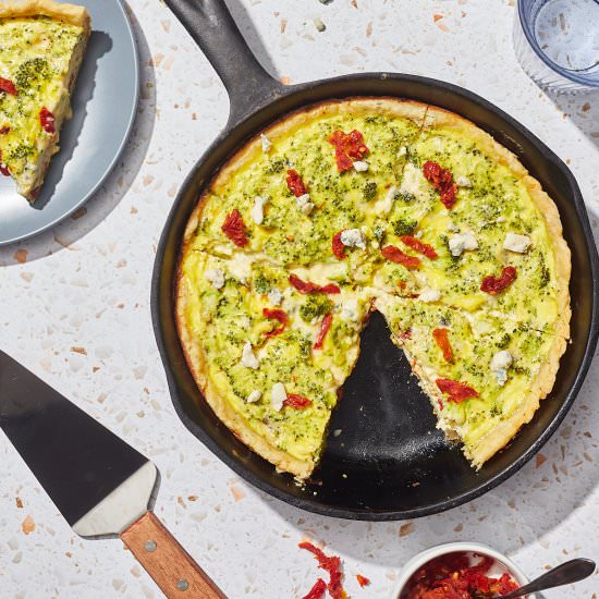 Broccoli and Stilton Quiche - Recipe photo by whatsteveeats