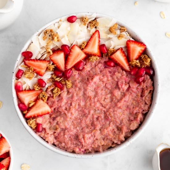 Strawberry Oatmeal (Vegan!) - Recipe photo by purelykaylie