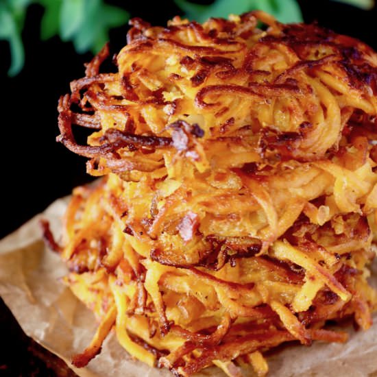 Spicy Sweet Potato Pancakes - Recipe photo by cookingontheweekends