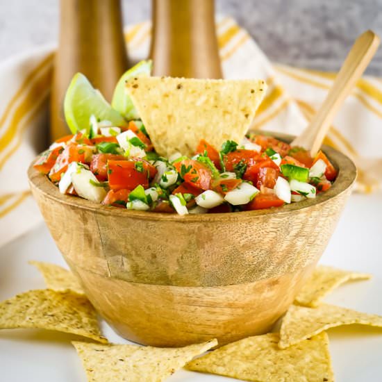 Authentic Pico de Gallo - Recipe photo by dizzybusyandhungry