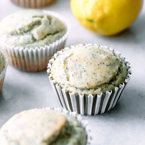 Vegan Lemon Poppyseed Muffins - Recipe photo by forkintheroad