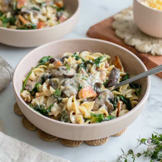 Halloumi Stroganoff - Recipe photo by LifeAroundtheTable