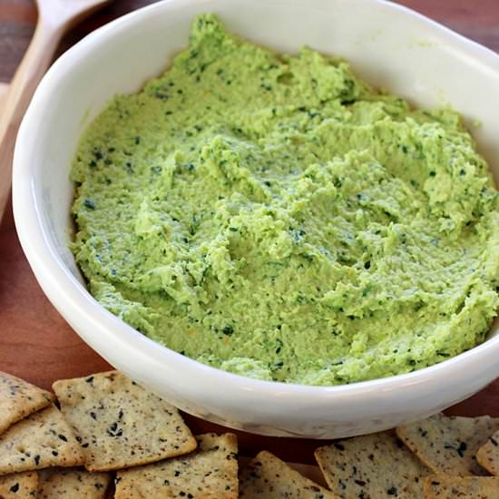 Edamame herb hummus - Recipe photo by Food Gal