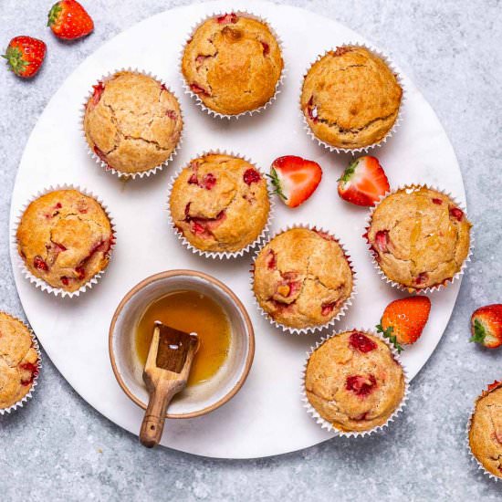 Healthy Strawberry Muffins - Recipe photo by healthyfitnessmeals