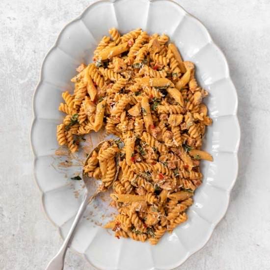 Creamy Chorizo Pasta Recipe - Recipe photo by The Real Food Geek