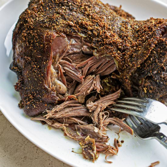 Slow Roasted Madras Lamb Shoulder - Recipe photo by Flaevor