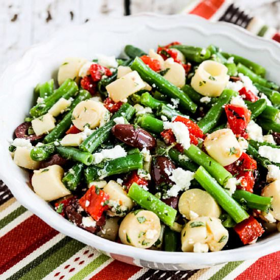 Green Bean Salad Hearts of Palm - Recipe photo by kalynskitchen