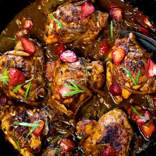 balsamic chicken Strawberries - Recipe photo by a zest for life
