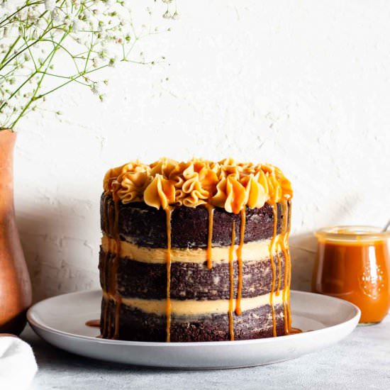 Chocolate Salted Caramel Cake - Recipe photo by PastryWishes