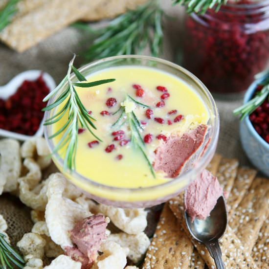 Chicken Liver Parfait with Rosemary - Recipe photo by angiesrecipes