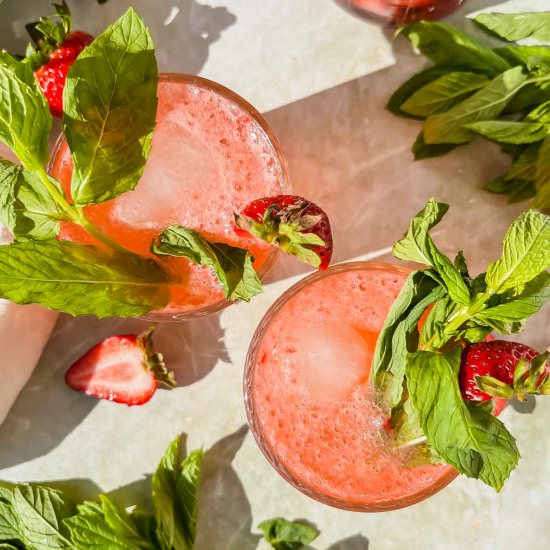 Strawberry Gin Smash - Recipe photo by apaigeofpositivity