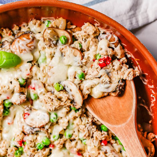 Ground Chicken Mushroom Skillet - Recipe photo by Family Food on the Table