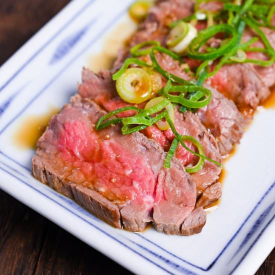 Beef Tataki (Seared Beef Fillet) - Recipe photo by Sudachi Recipes