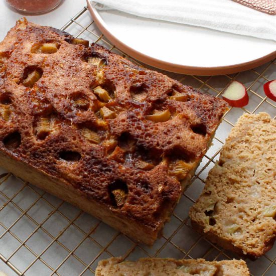 Healthy Rhubarb Quick Bread - Recipe photo by fresh is real