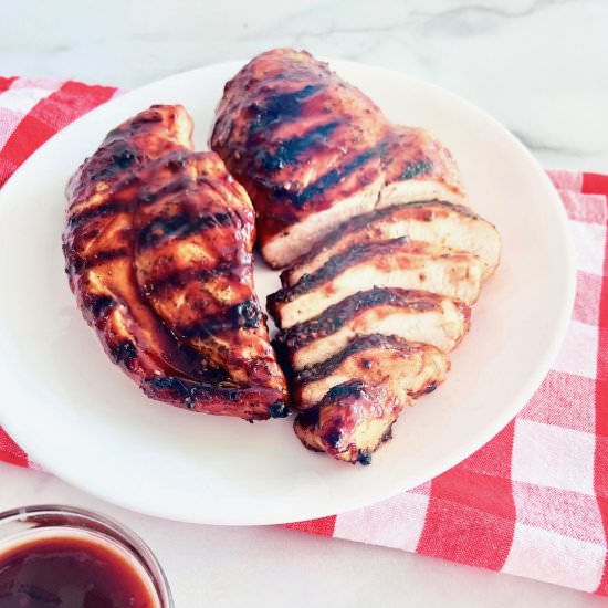 Grilled BBQ Chicken Breasts - Recipe photo by theshortordercook