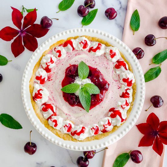 Easy Cherry Ice Cream Pie - Recipe photo by House of Elyn Ryn