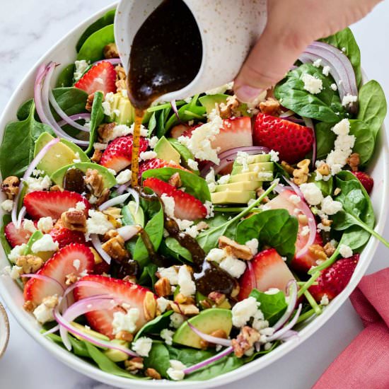 Strawberry Spinach Salad - Recipe photo by Lemon blossoms