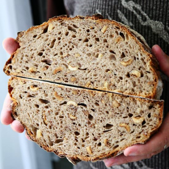 Walnut Boule with Wild Yeast Water - Recipe photo by angiesrecipes
