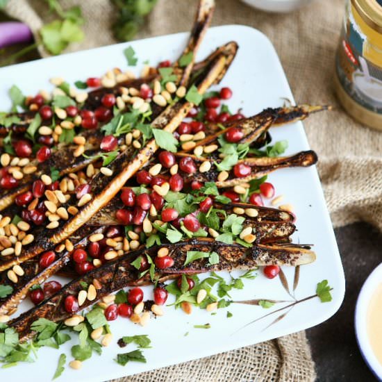 Sumac Roasted Eggplants with Smoky - Recipe photo by angiesrecipes