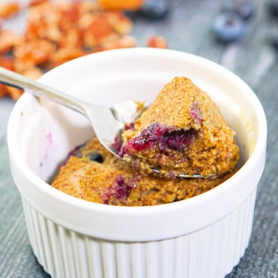Microwave Blueberry Bake Oatmeal - Recipe photo by MyLifeCookbook