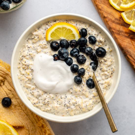 Lemon Poppyseed Overnight Oatmeal - Recipe photo by from my bowl