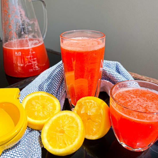 Homemade Strawberry Lemonade - Recipe photo by Tastefully Grace