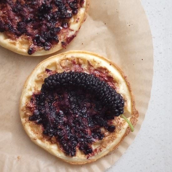 Fresh Mulberry Waffle - Recipe photo by escapetofood