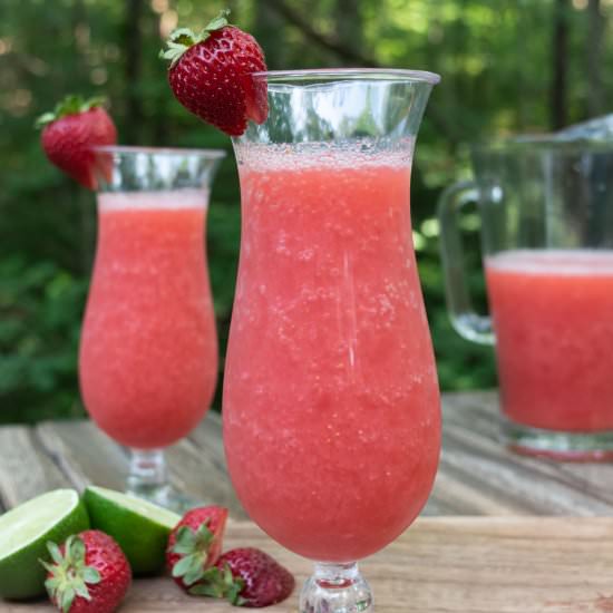 Frozen Strawberry Daiquiris - Recipe photo by mandiofthemountains