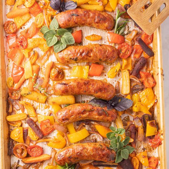 Sausage Tray Bake - Recipe photo by debsdailydish