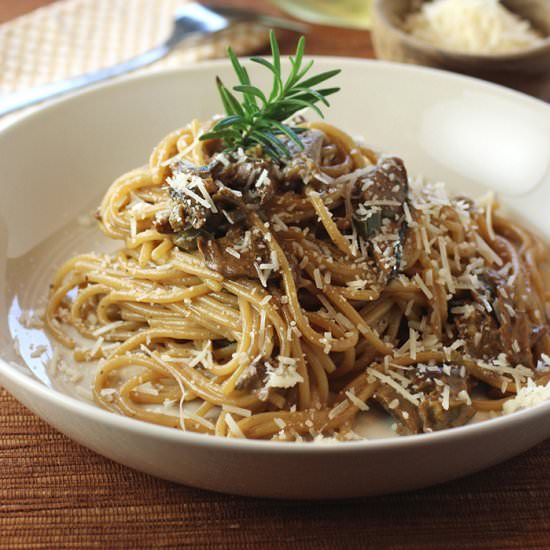 Porcini & Cream Sauce Pasta - Recipe photo by Food Gal