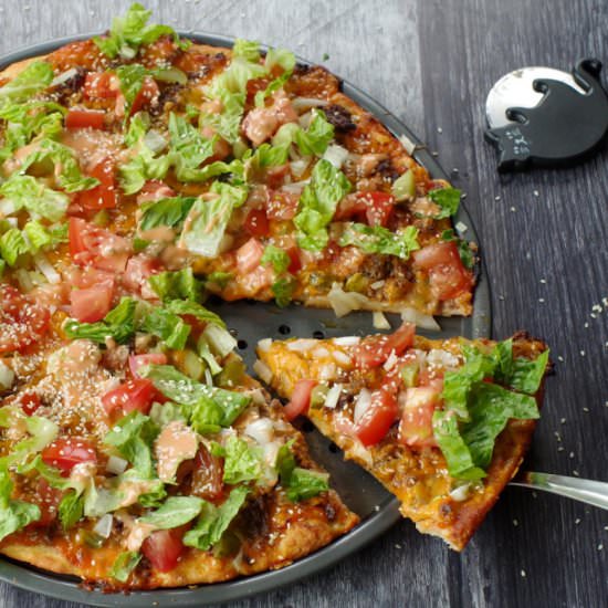 Healthy Big Mac Pizza - Recipe photo by Food Meanderings