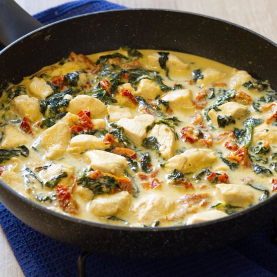 Chicken with spinach - Recipe photo by mecooks.com