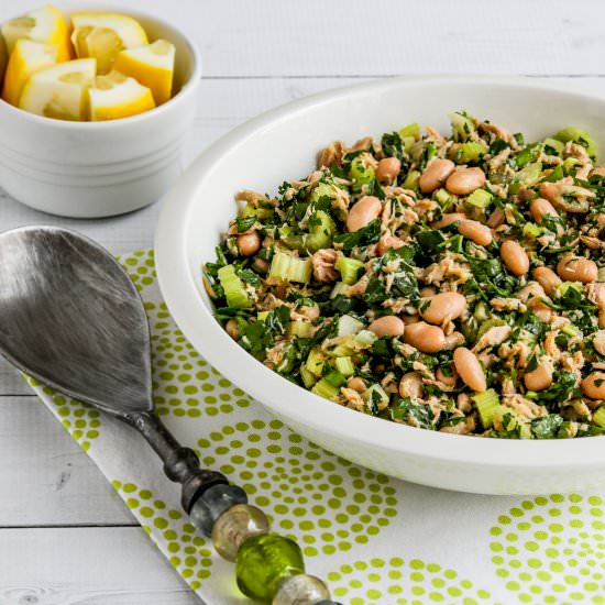 Tuna White Bean Salad - Recipe photo by kalynskitchen