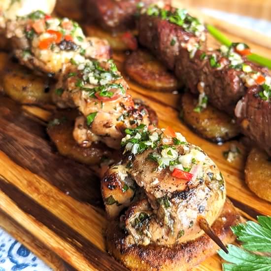 Peruvian Chicken Skewers - Recipe photo by Bean Train
