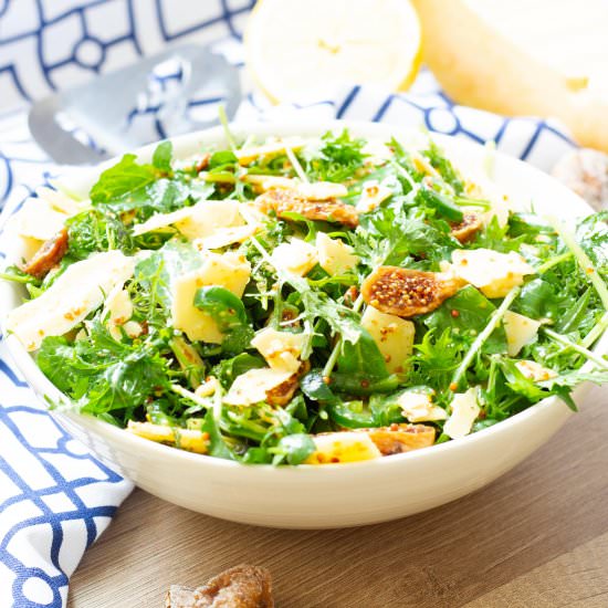 Cheese and figs salad - Recipe photo by mecooks.com