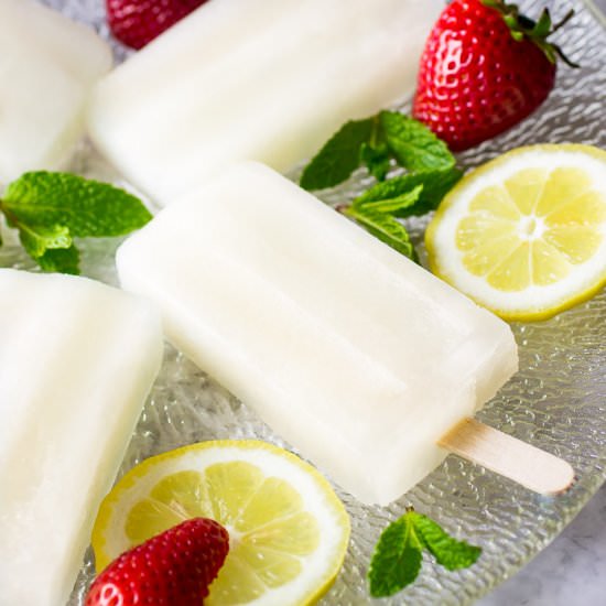 Easiest Lemonade Popsicles - Recipe photo by dizzybusyandhungry