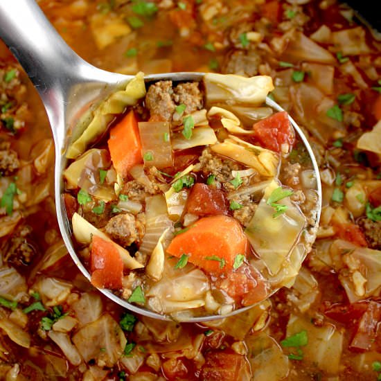 Slow Cooker Cabbage Roll Soup - Recipe photo by Keto Cooking Christian