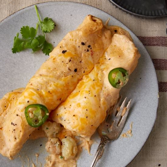 Shrimp Enchiladas - Recipe photo by Barbara Curry
