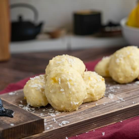 Pineapple Coconut with Lemon Glaze - Recipe photo by Mycookiejourney