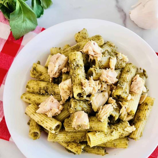Pesto Tuna Pasta - Recipe photo by theshortordercook