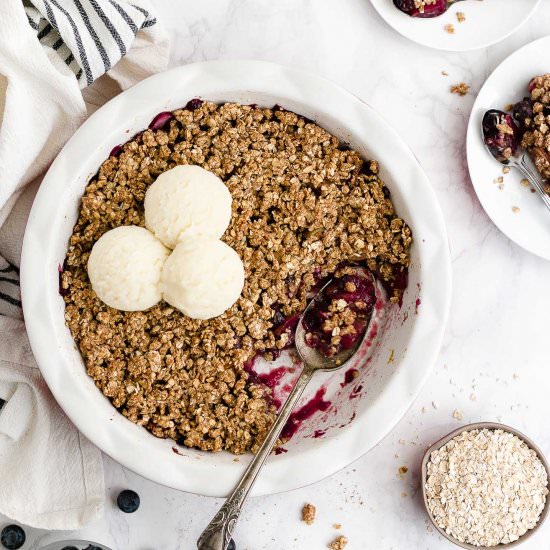 Healthy Blueberry Apple Crisp - Recipe photo by foods for the soul