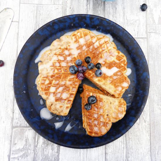 GF Cinnamon Bun Waffles - Recipe photo by thespeltkitchen