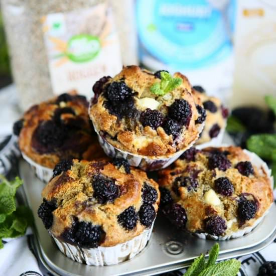 100% Rye Muffins with Blackberries - Recipe photo by angiesrecipes
