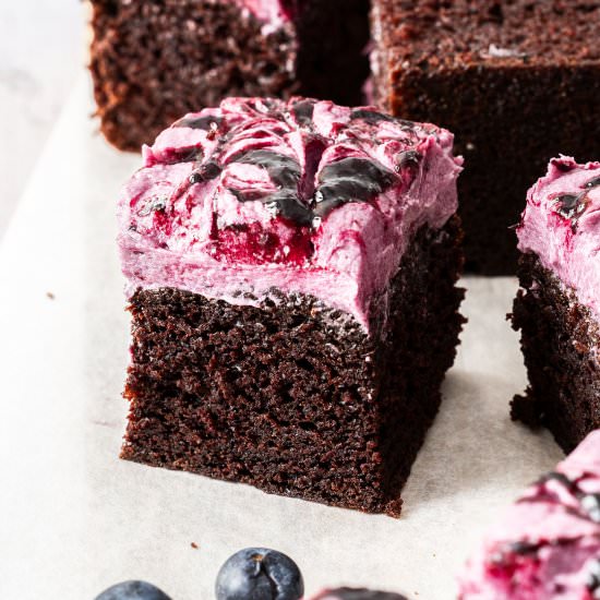 Blueberry Chocolate Cake - Recipe photo by sugarsaltmagic
