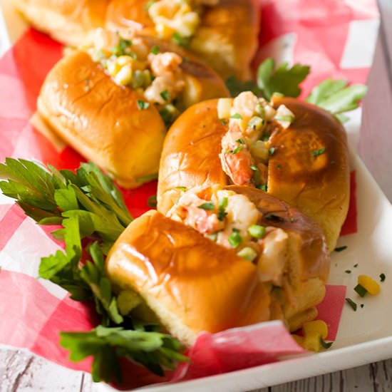 Mini Shrimp + Corn Rolls - Recipe photo by sipandsanity