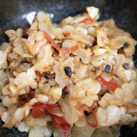 Bitter gourd stir-fry - Recipe photo by foodmakesmehappy