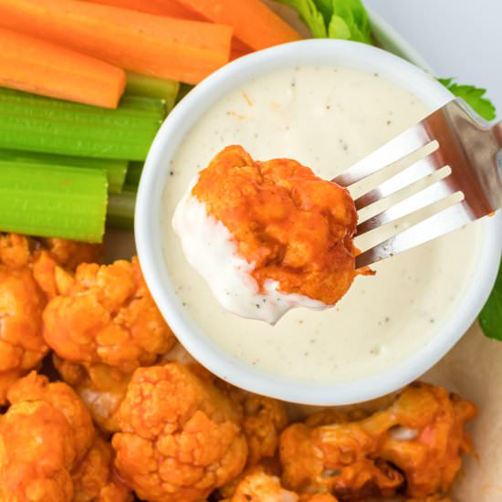 Air Fryer Buffalo Cauliflower - Recipe photo by buildyourbite