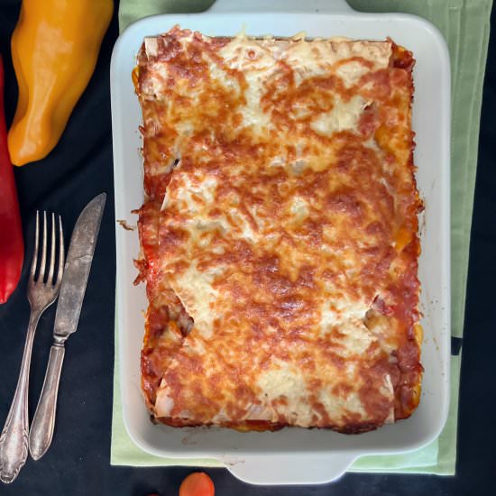 No Meat Tortilla Bake - Recipe photo by thespeltkitchen