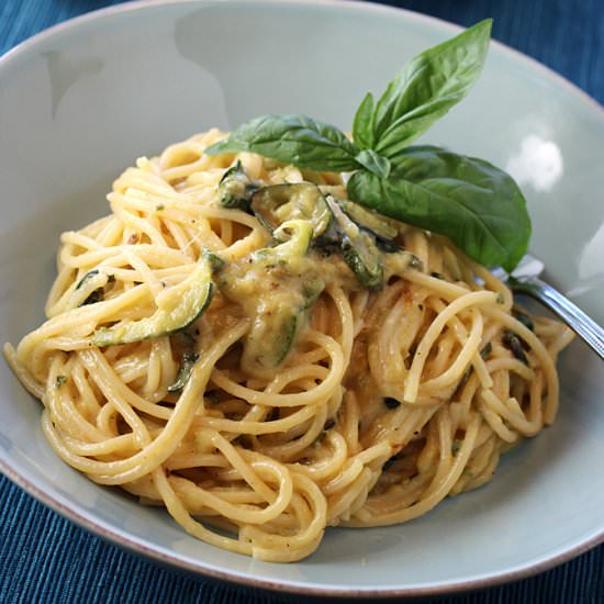 Spaghetti with Zucchini a la Tucci - Recipe photo by Food Gal