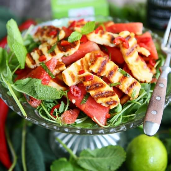 Halloumi, Watermelon & Mint Salad - Recipe photo by angiesrecipes